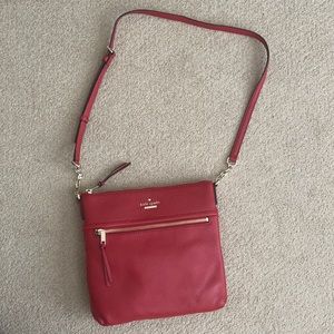 Beautiful red leather KATE SPADE crossbody bag